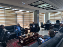 خلال اجتماع م.ايمن إسماعيل مع وفدا من القنصلية البريطانية ومكتب الرباعية